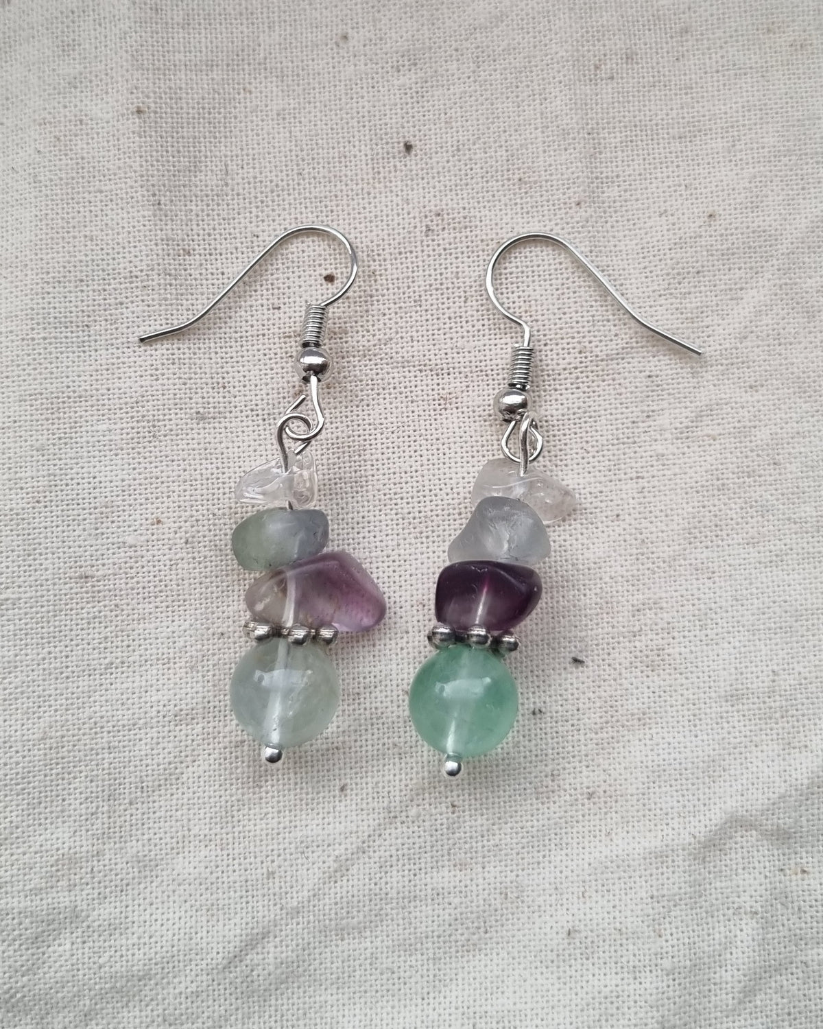 Gorgeous Flourite handmade earrings