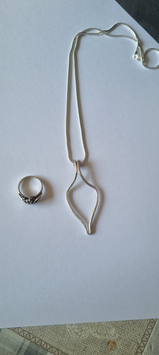 Sterling silver Ring holder pendant