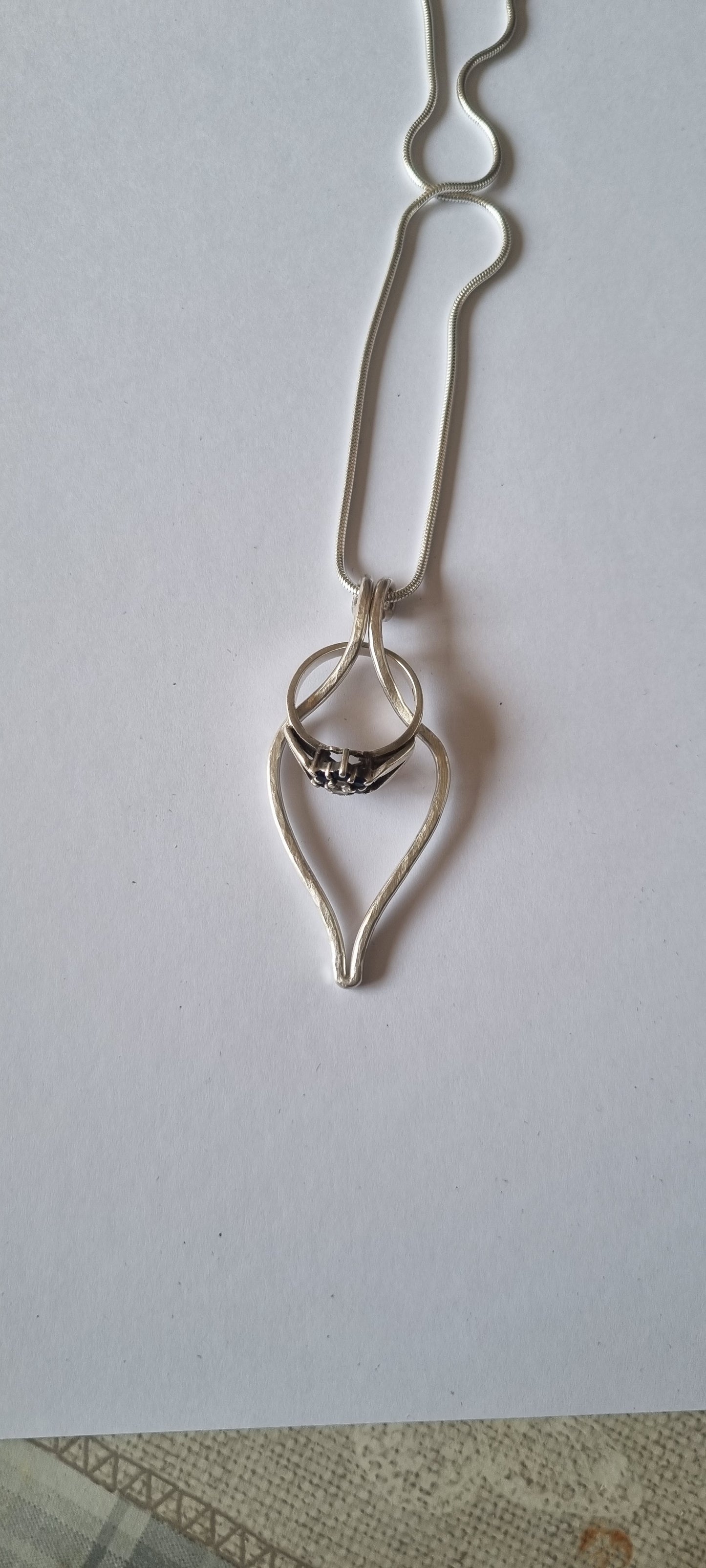 Sterling silver Ring holder pendant