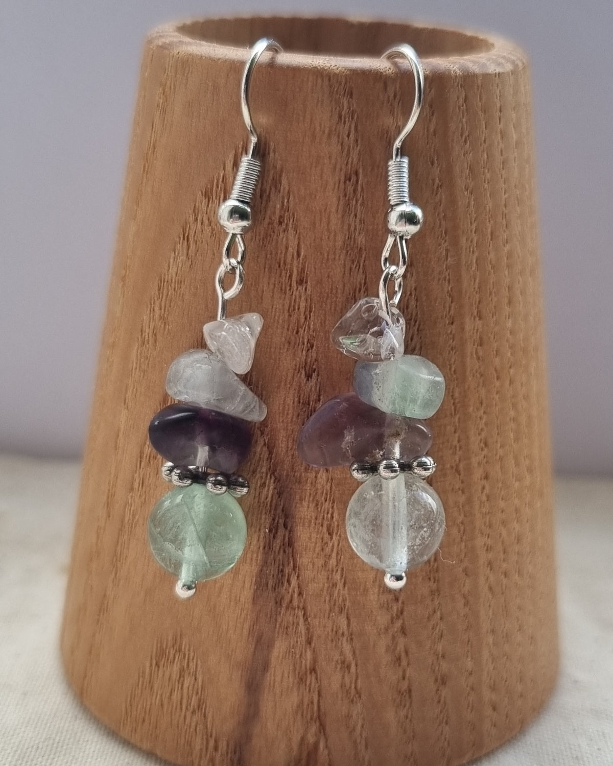 Gorgeous Flourite handmade earrings