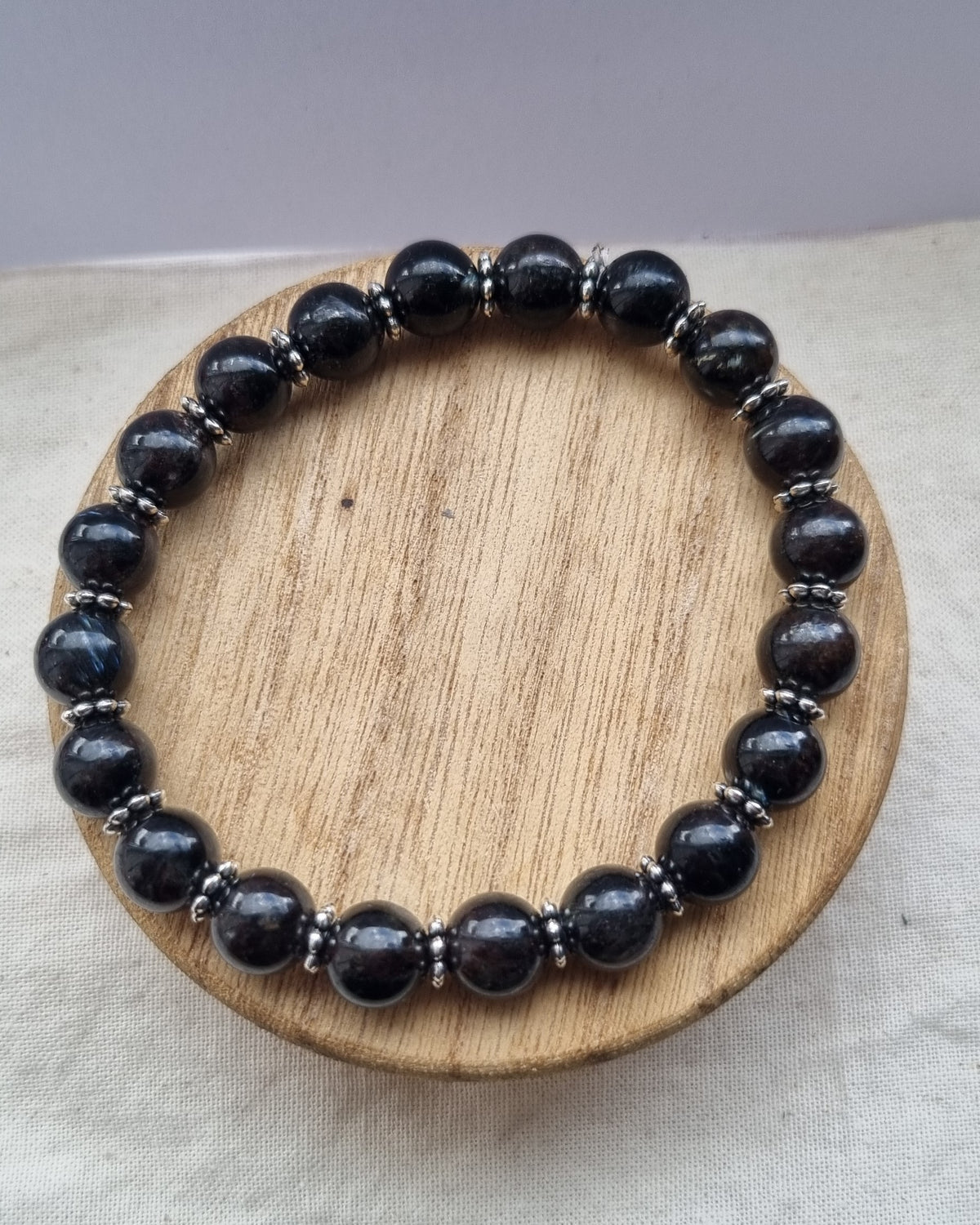 Beautiful Astrophyllite, handmade stretch bracelet