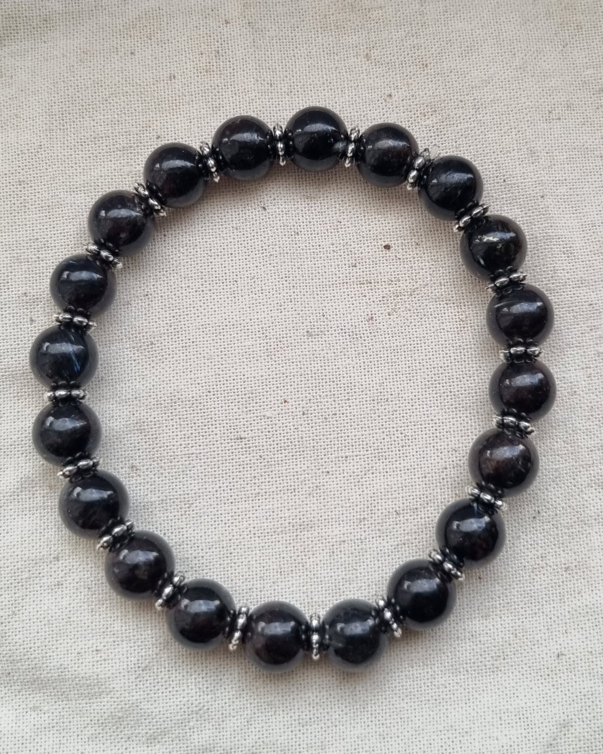 Beautiful Astrophyllite, handmade stretch bracelet