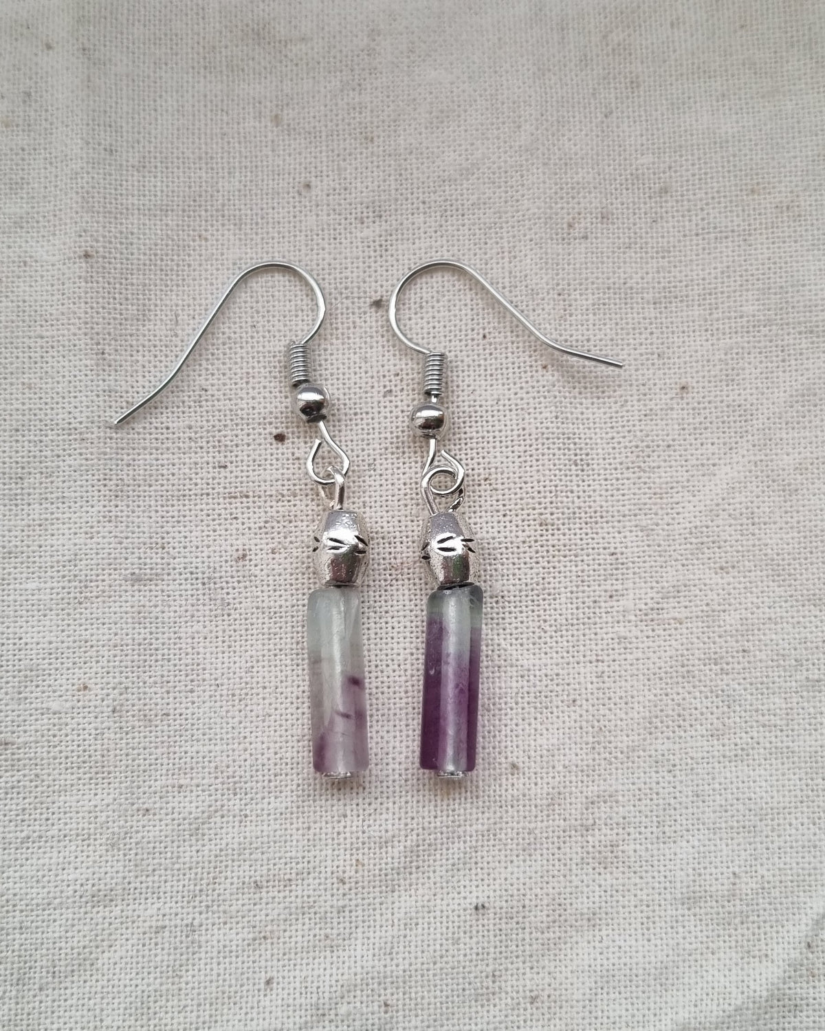 Pretty handmade Flourite earrings