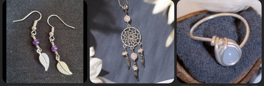 Rose quartz dreamcatcher necklace